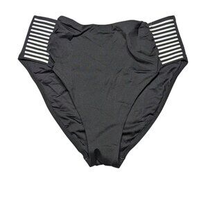 Trina Turk Monaco Pleated High-Waist Bikini Bottom NWT Beach Resort Swim Cruise